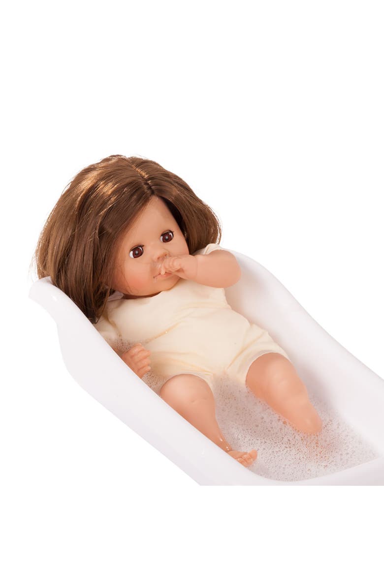 Gotz Cosy Aquini 13" Lucky Mushroom Soft Cloth Brunette Baby Doll, Alternate, color, Multicolored