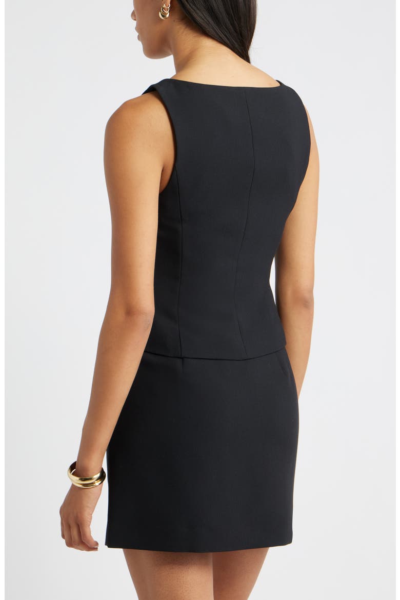 The Icon Button-Up Top, Alternate, color, BLACK