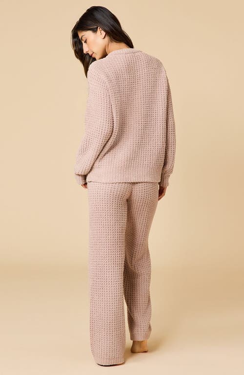 Softies Waffle Marshmallow V-neck Lounge Set In Neutral