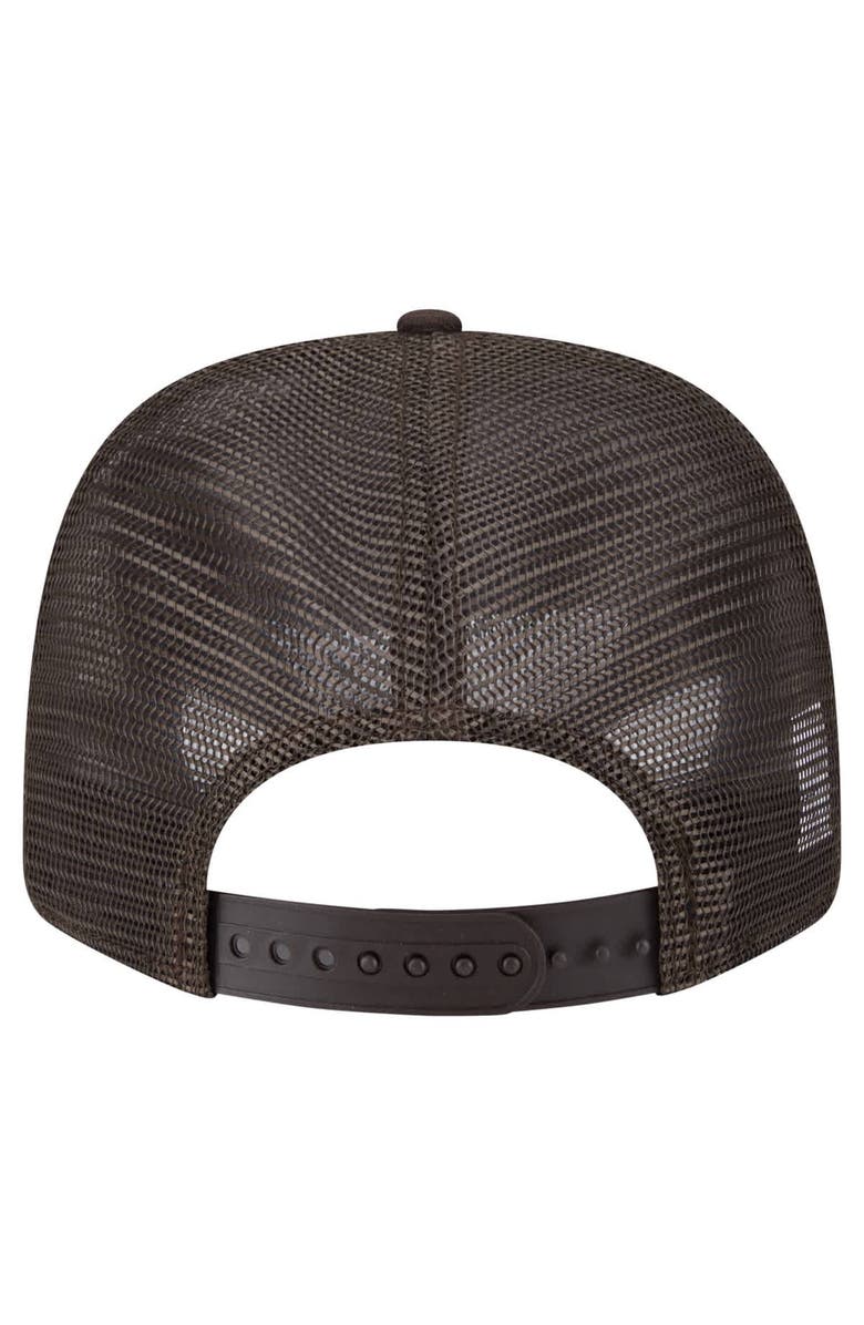 New Era Men's New Era Brown Cleveland Browns Main Trucker 9SEVENTY Stretch-Snap Hat, Alternate, color, 