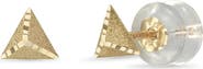 Bony Levy 14K Gold Brushed Pyramid Stud Earrings