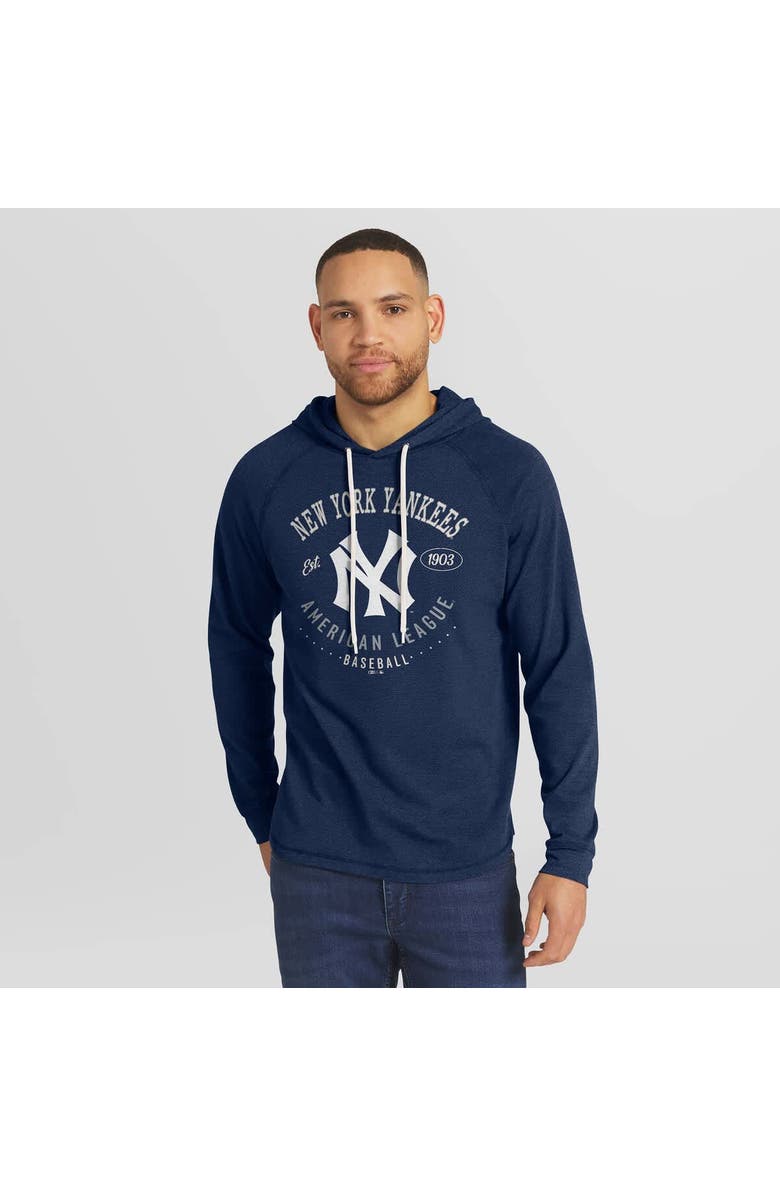Darius Rucker Collection by Fanatics Men's Darius Rucker Collection by Fanatics Navy New York Yankees Raglan Hooded Long Sleeve T-Shirt, Alternate, color, Navy