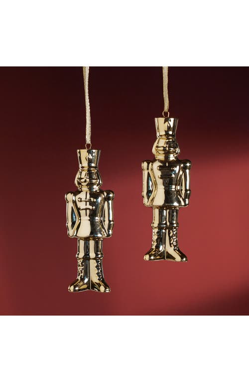 Zodax Nutcracker Ceramic Ornament In Gold