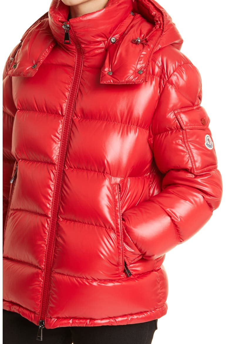 Maire Water Resistant Down Puffer Jacket, Alternate, color, RED