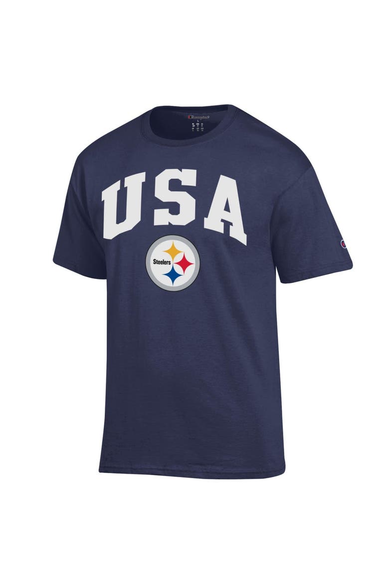 Men's Champion Navy Pittsburgh Steelers Americana T-Shirt, Alternate, color, Navy