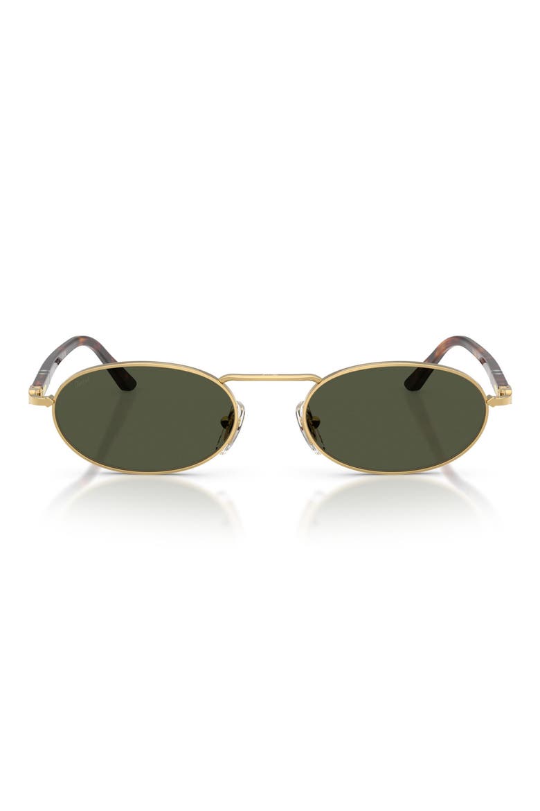 55mm Rectangular Sunglasses, Main, color, GOLD / GREEN