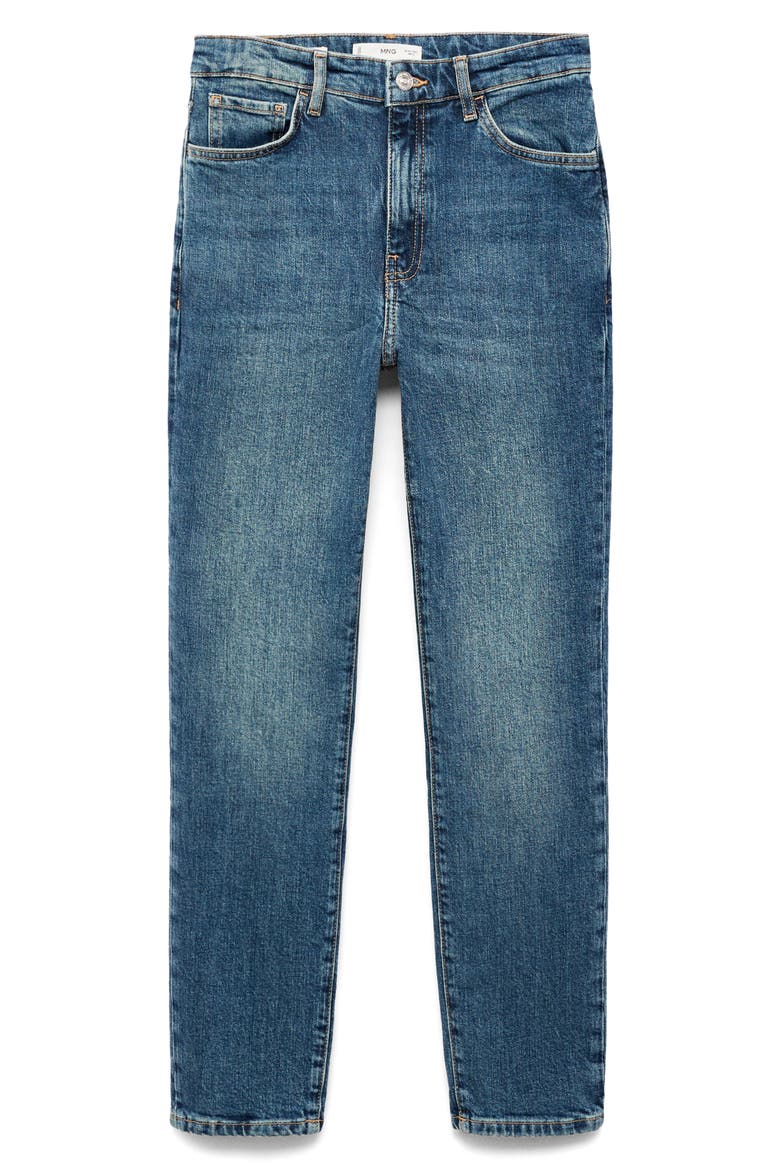 Claudia Crop Slim Fit Jeans, Alternate, color, DARK BLUE