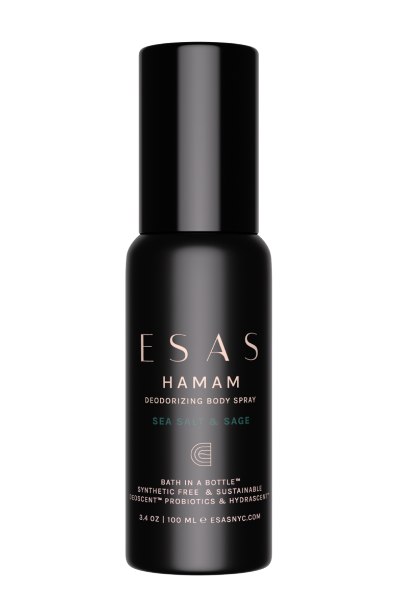 Esas NYC Sea Salt & Sage Hamam Organic Deo Body Spray - Salty Greens & Vetiver, Main, color, 3.4 Oz
