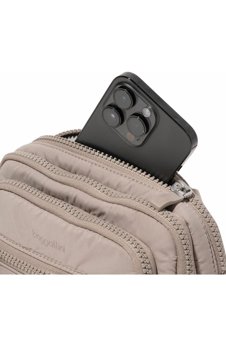 BAGGALLINI Triple Zip Bagg Small Crossbody Bag, Alternate, color, Moonrock Puff