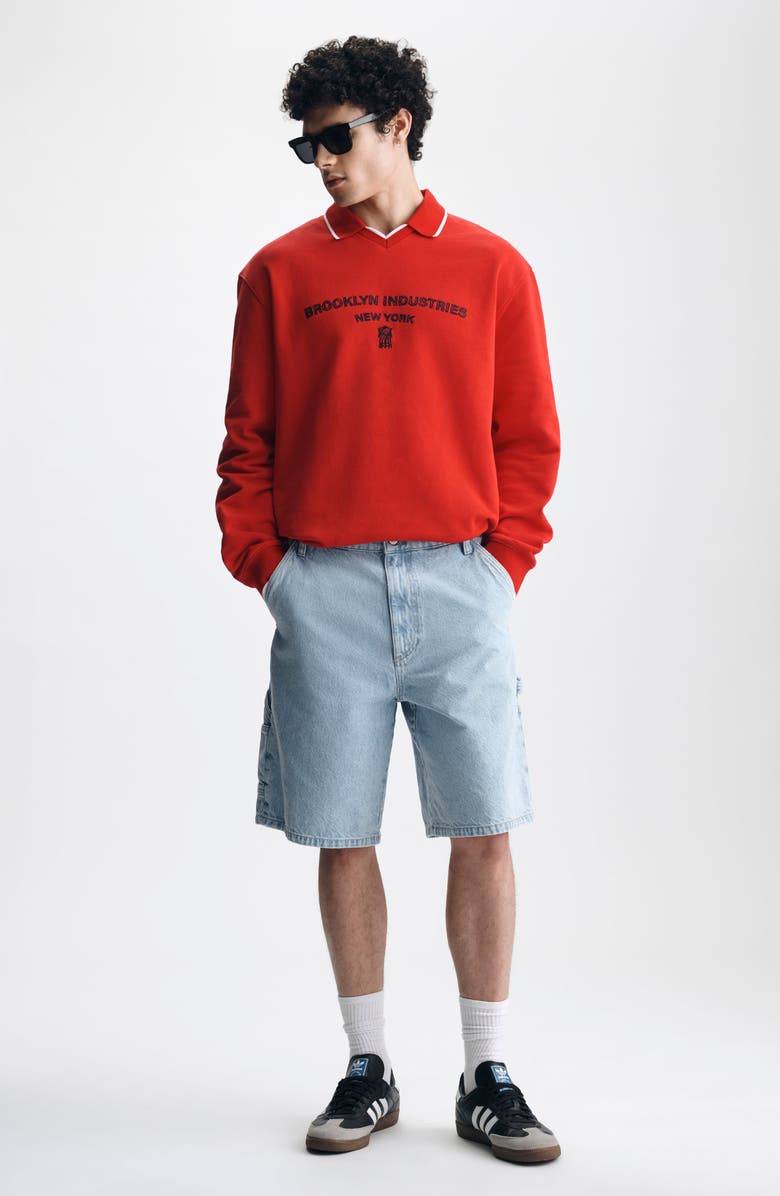 Brooklyn Industries Williamsburg Relaxed Fit Cotton Denim Carpenter Shorts, Alternate, color, 