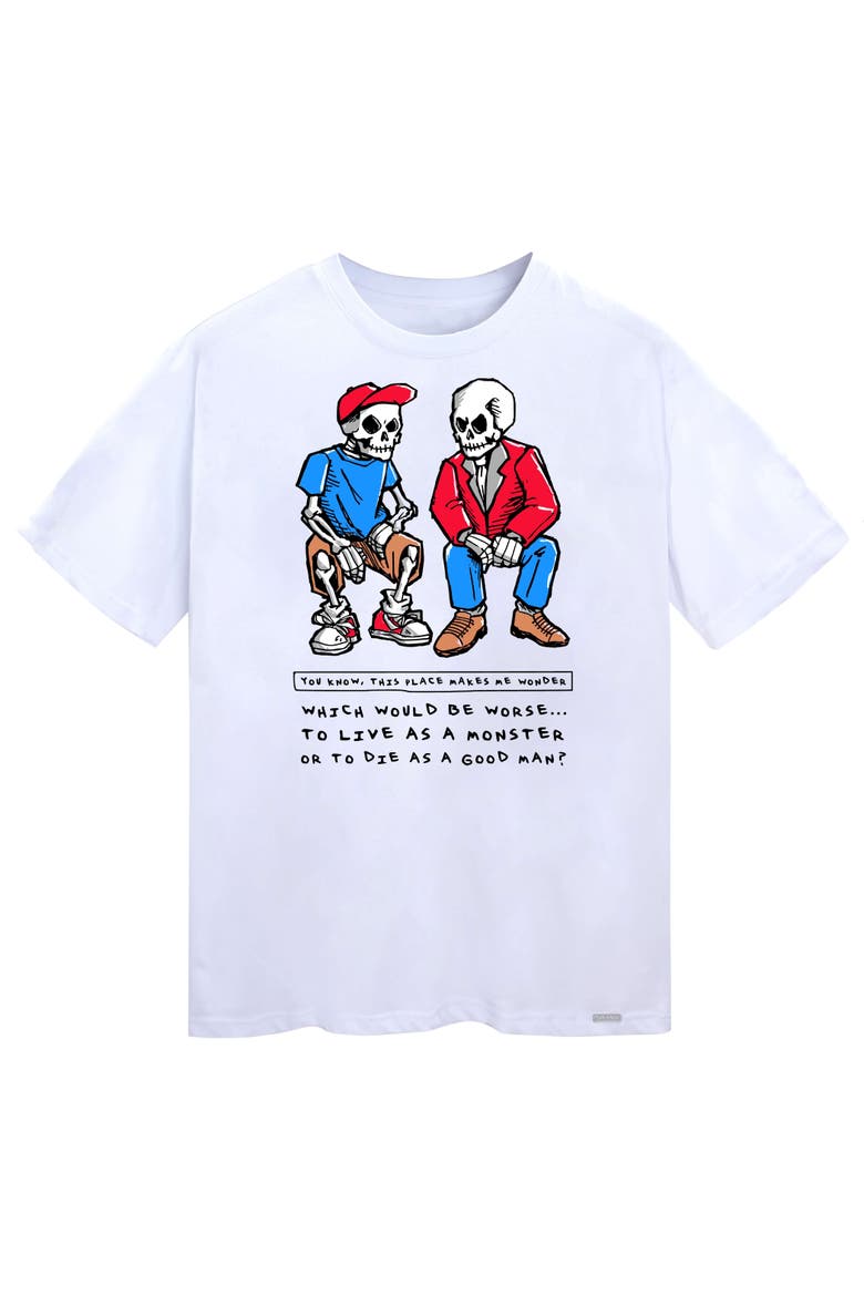 Live As A Monster Tee, Main, color, White