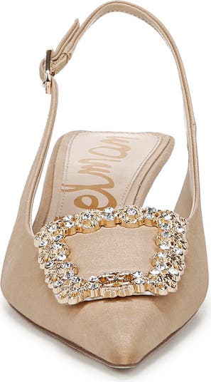 Kaitlyn Slingback Pointed Toe Kitten Heel Pump