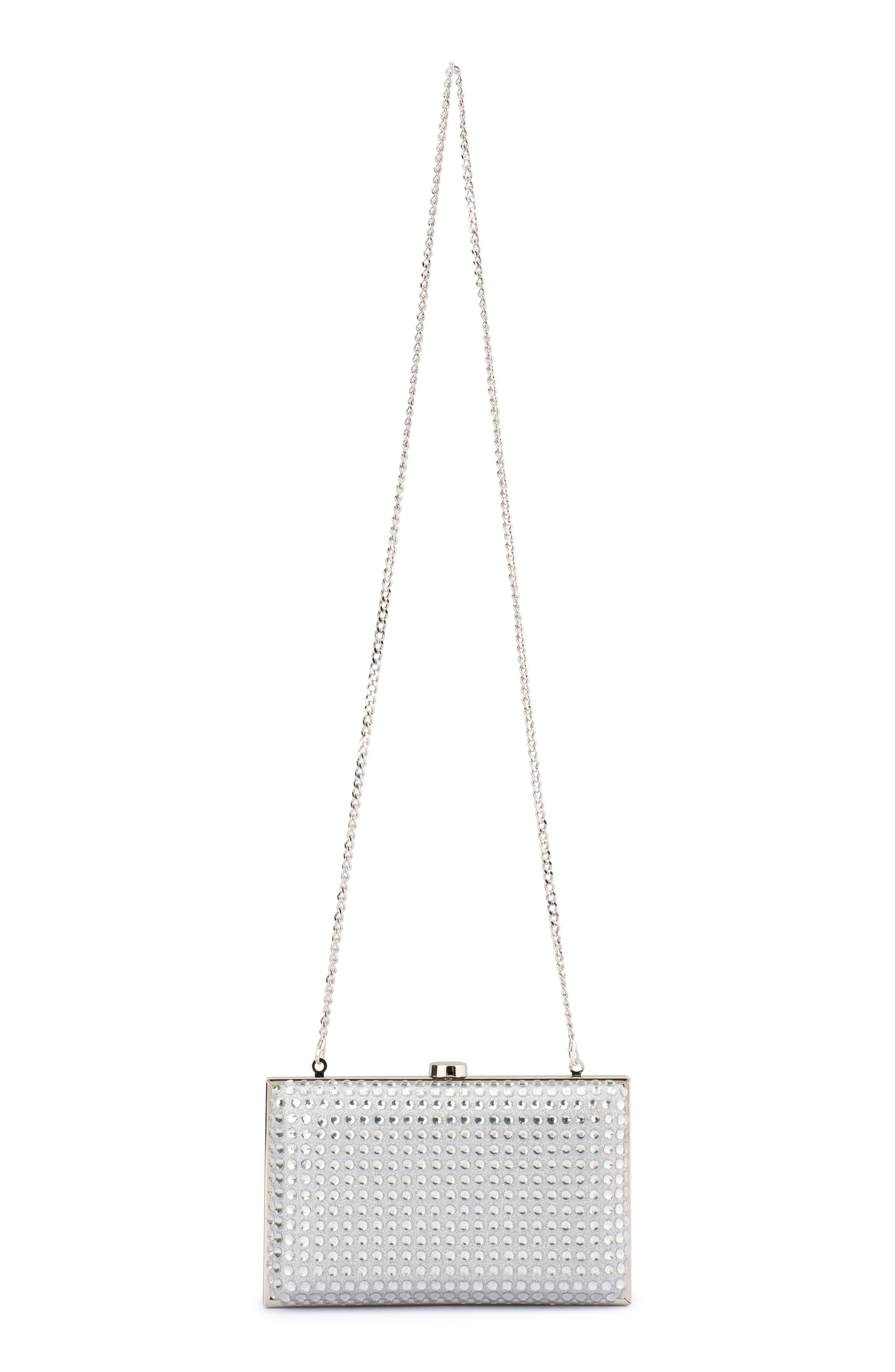 Manuela Hotfix Frame Clutch, Alternate, color, SILVER