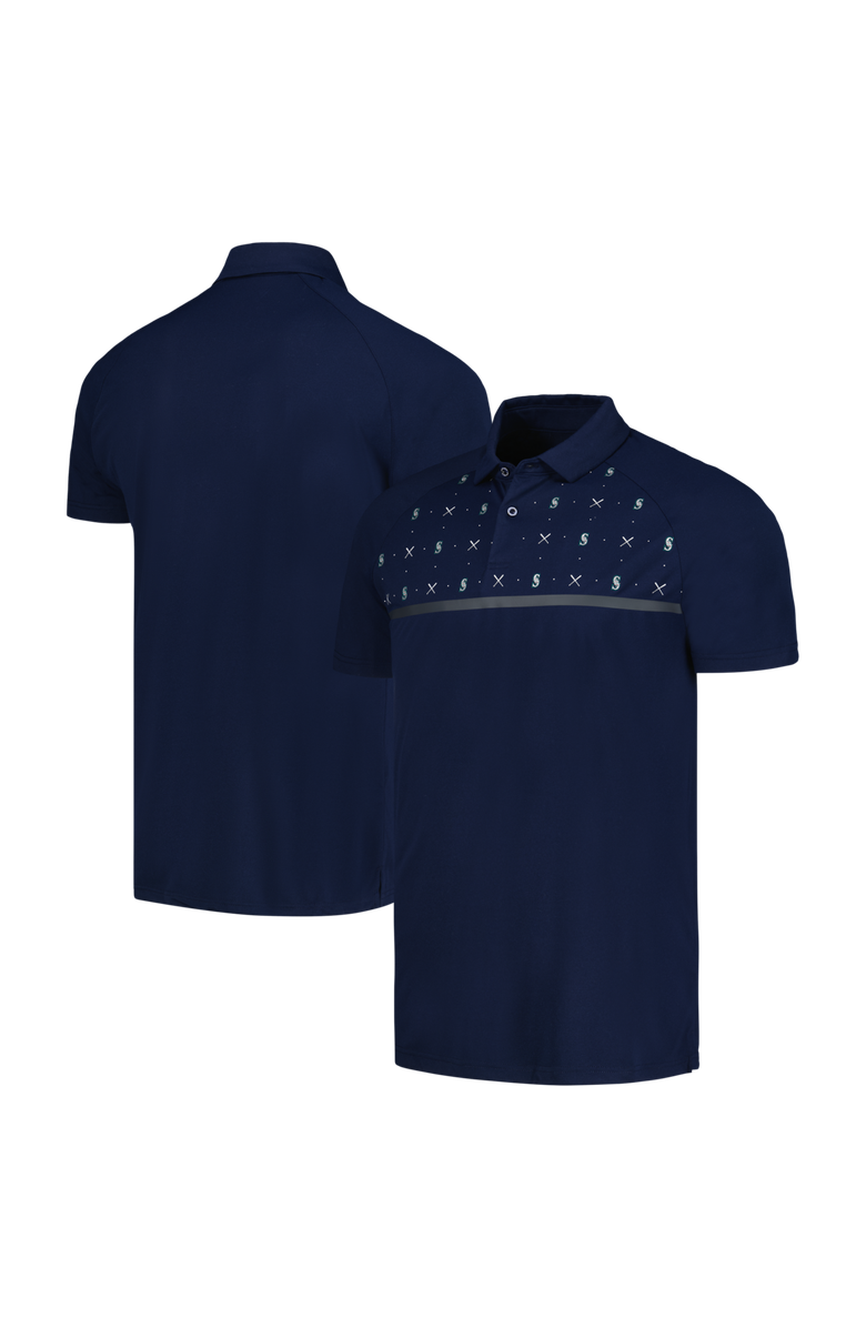 LEVELWEAR Men's Levelwear Navy Seattle Mariners Sector Batter Up Raglan Polo, Main, color, Navy