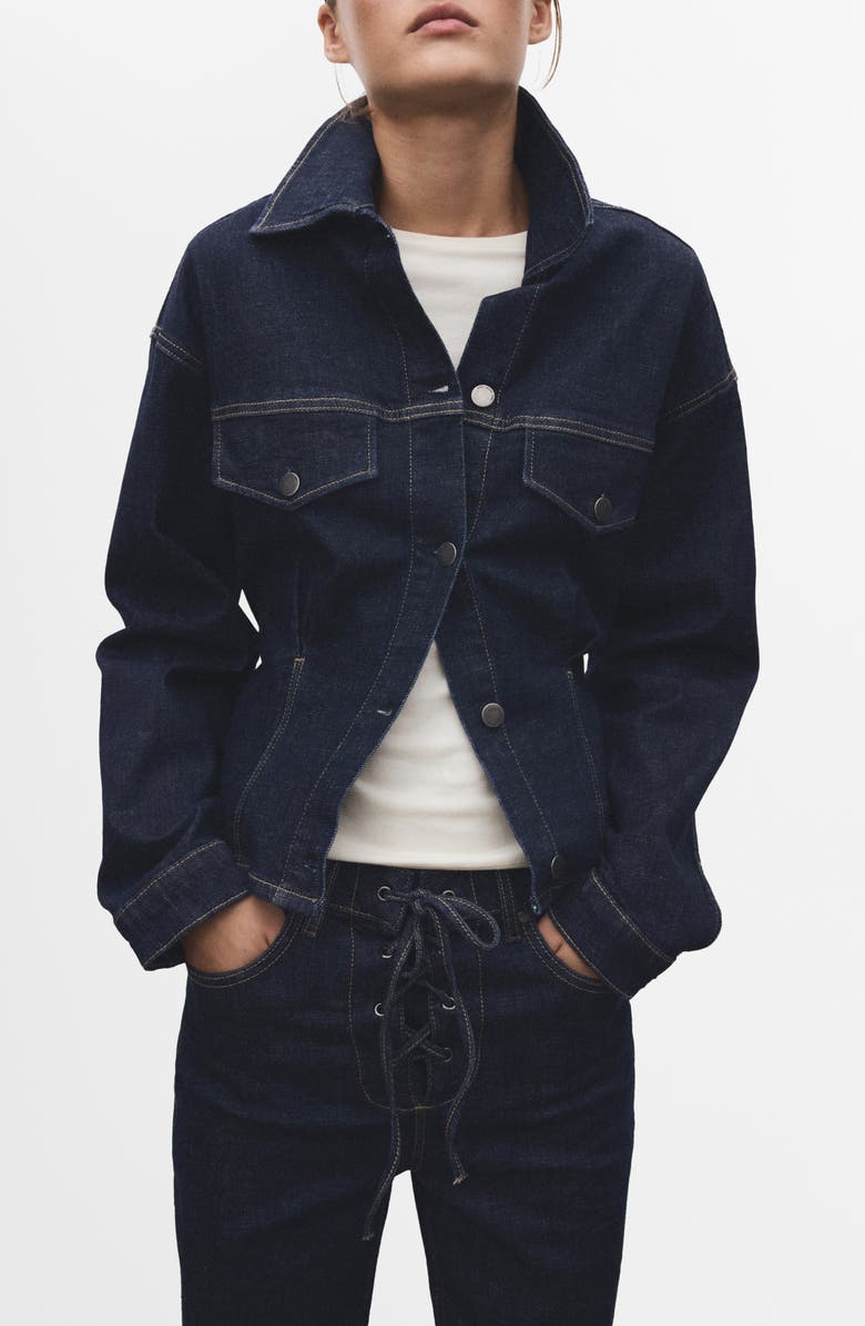 MANGO Denim Trucker Jacket, Main, color,