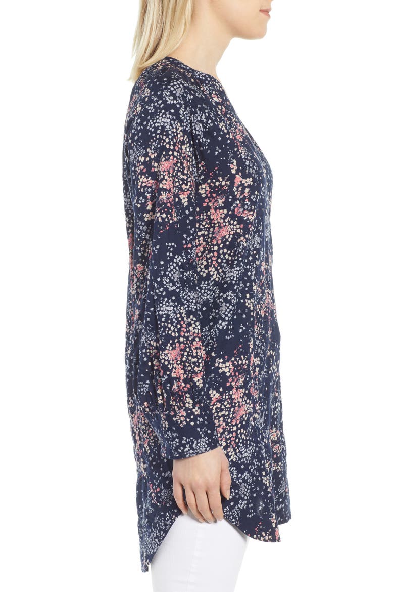 Woven Tunic, Alternate, color, NAVY LITTLE FLOWERS