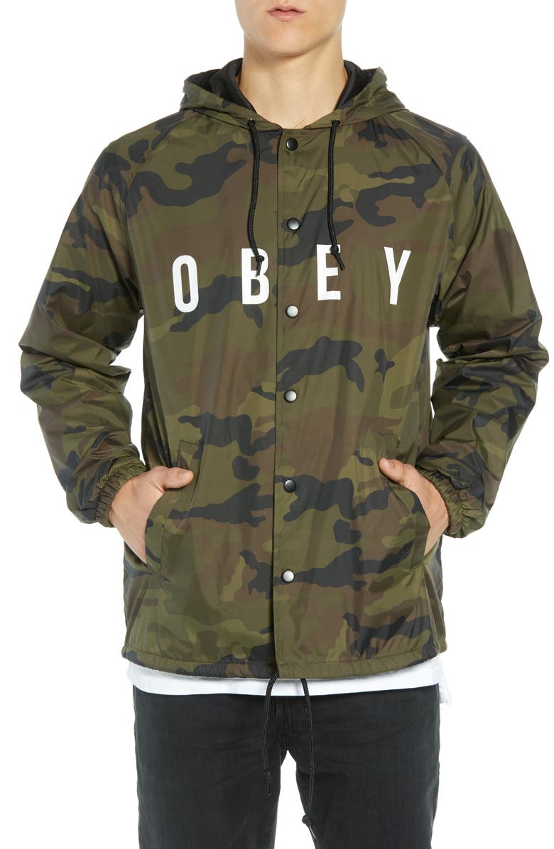 Obey Anyway Coach's Jacket, Alternate, color,