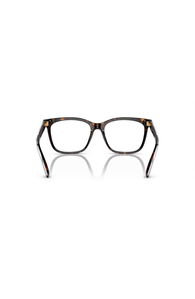 Emporio Armani 53mm Rectangle optical glasses, Alternate, color, Tortoise