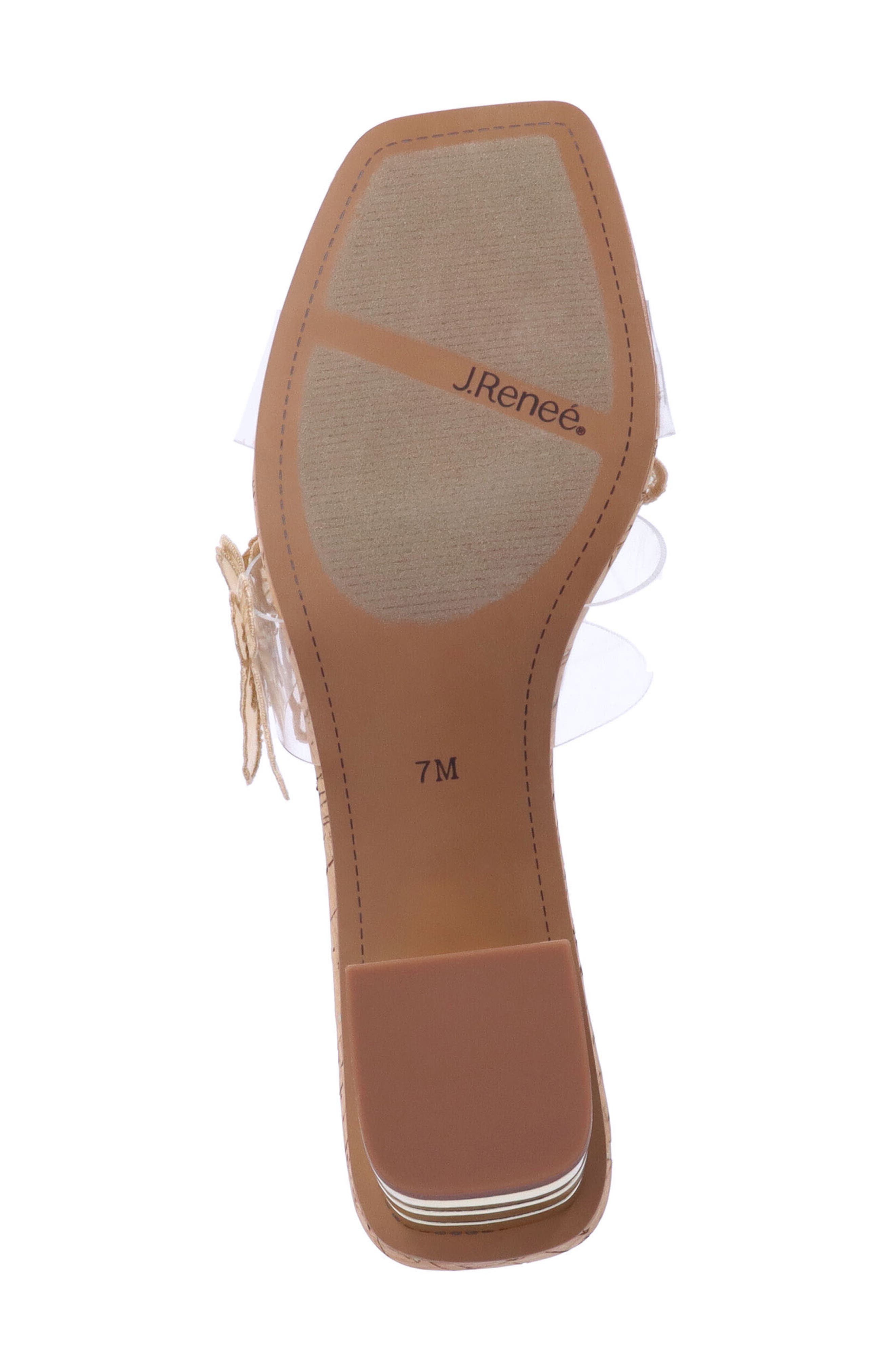 J. Reneé Cybel Slide Sandal, Alternate, color, Clear/ Natural/ Gold