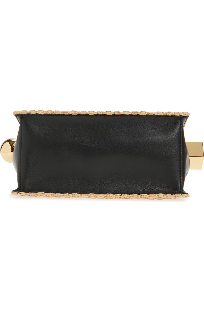 Jacquemus La Pochette Rond Carré Raffia Clutch, Alternate, color,