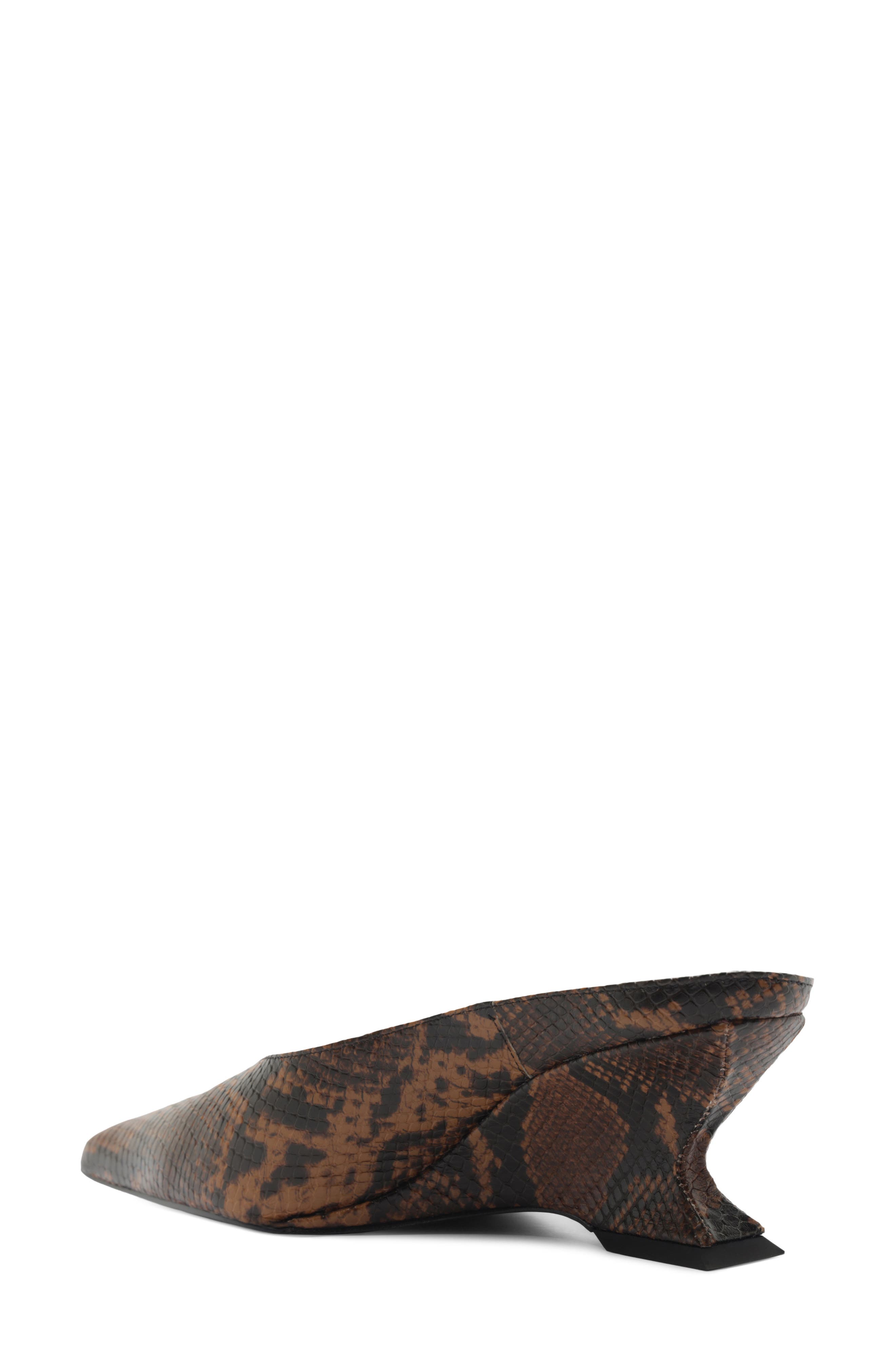 Siena Pointed Toe Wedge Mule, Alternate, color, BROWN