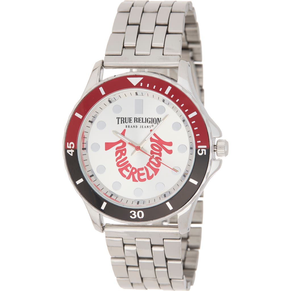 True Religion Round Two-tone Bezel Watch, 43mm In Metallic