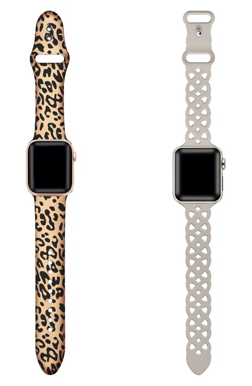 The Posh Tech Assorted 2-pack Silicone Apple Watch® Watchbands In Assorted