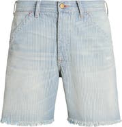 Polo Ralph Lauren Stripe Cutoff Denim Carpenter Shorts