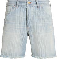 Polo Ralph Lauren Stripe Cutoff Denim Carpenter Shorts