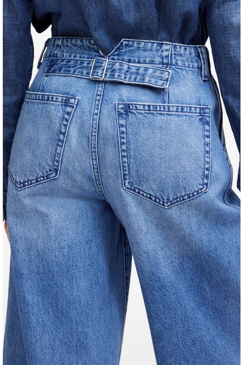 Release Hem High Waist Denim Culotte Jeans, Alternate, color, DUPAGE WASH