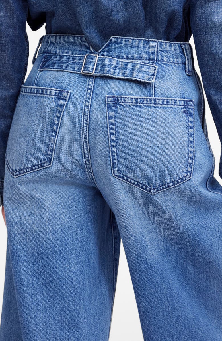Madewell Release Hem High Waist Denim Culotte Jeans, Alternate, color, Dupage Wash