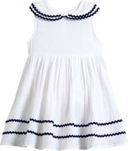 NEXT Kids' Frill Collar Cotton Gauze Dress