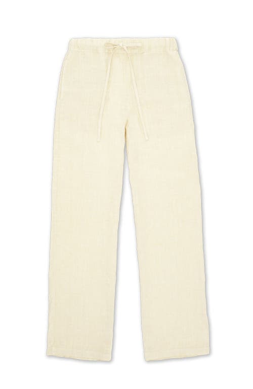 Fortela Jaleh Drawstring Linen Trousers In White