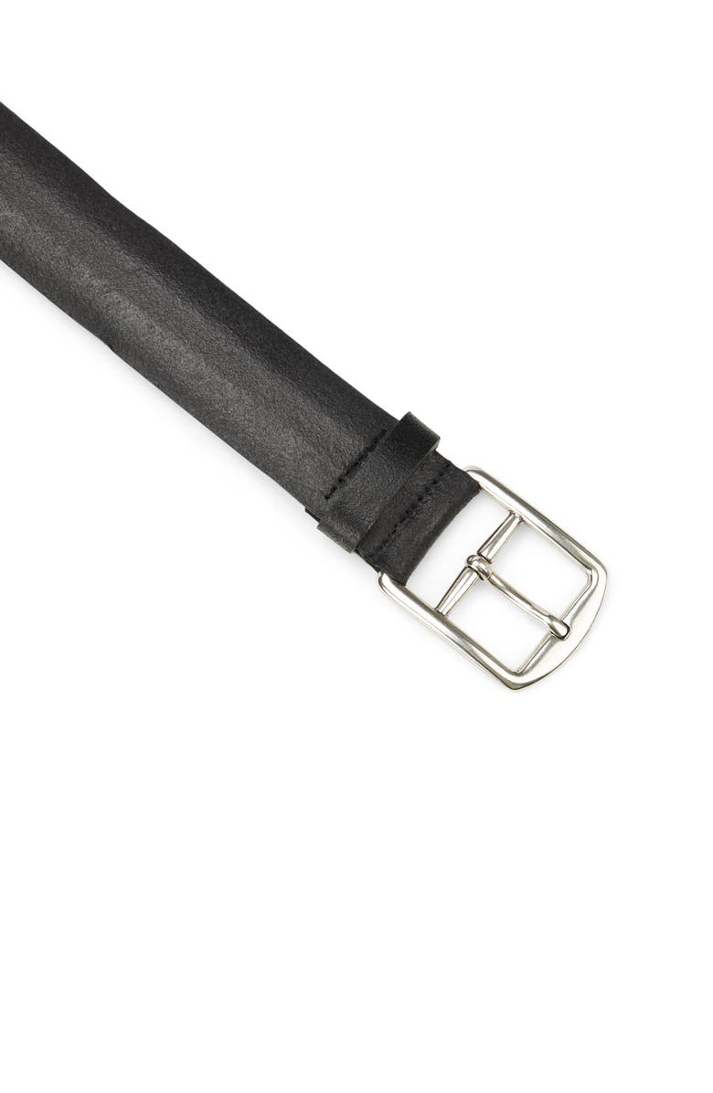 Fortela Crockett Leather Belt, Alternate, color, Black