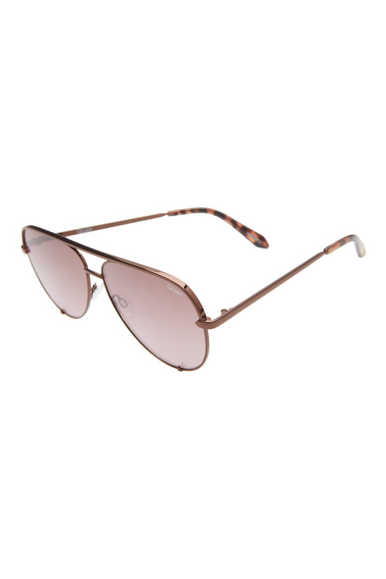 High Key 64mm Aviator Sunglasses, Alternate, color, BRONZE / BROWN TO PINK MIRROR