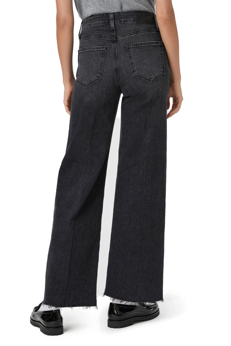 Anessa Raw Hem High Waist Wide Leg Jeans, Alternate, color, VIPRBLKDIS
