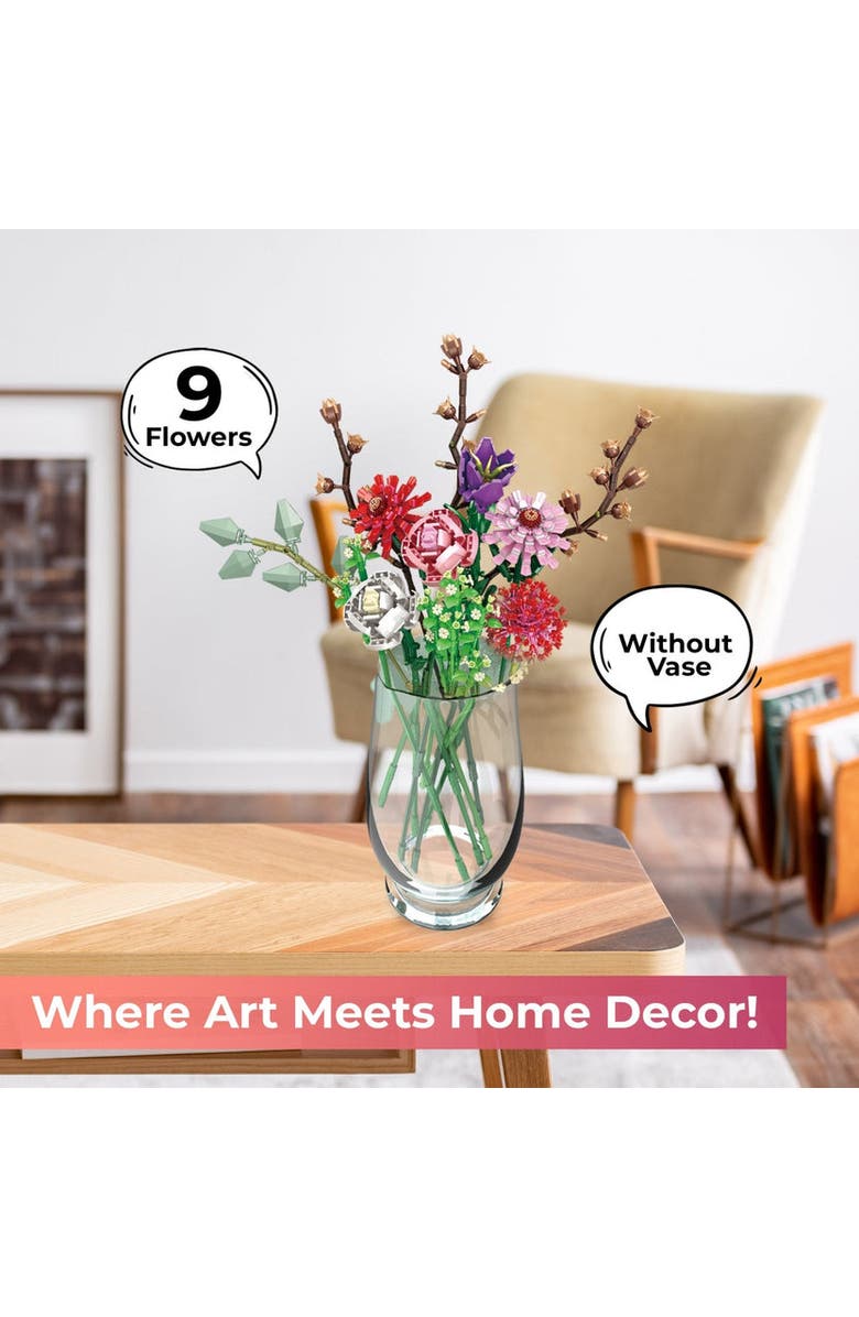 CONTIXO Spring Bouquet Floral Building Block Set, Alternate, color, Multi Color Spring