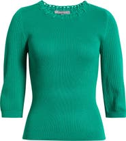 Wit & Wisdom Elbow Sleeve Rib Sweater