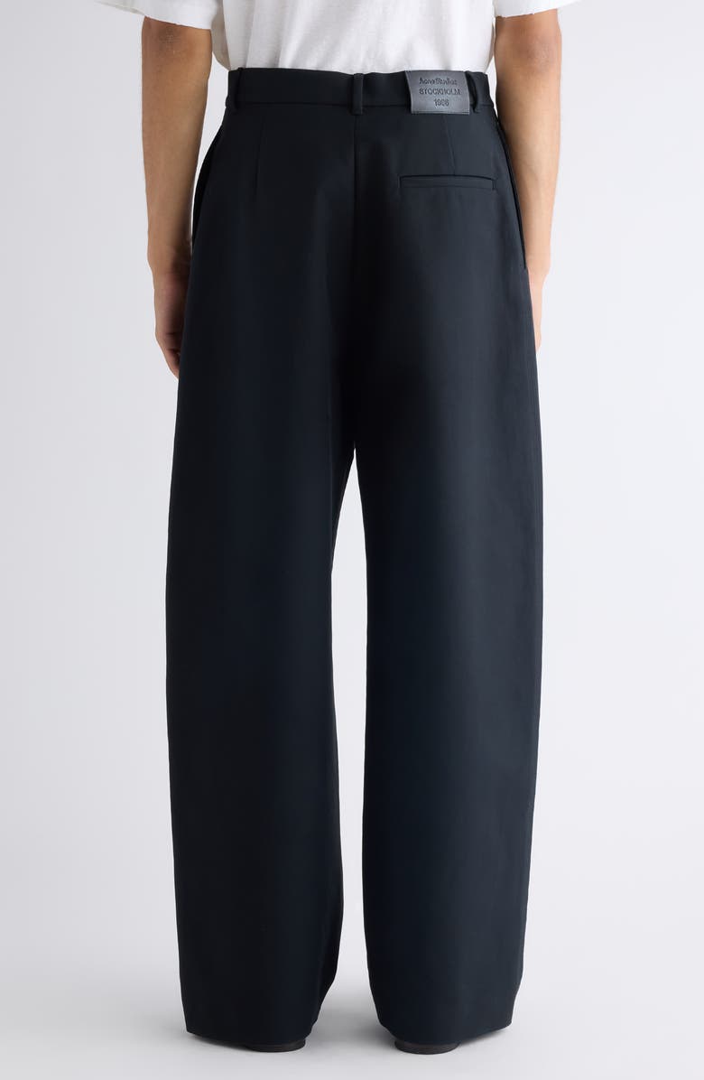 Acne Studios Plass Cotton Sateen Wide Leg Pants, Alternate, color, Black