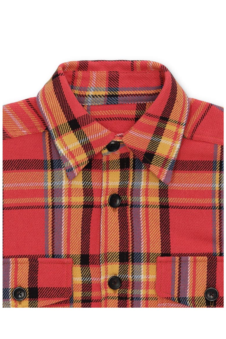 Kenny Cotton Check Overshirt, Alternate, color, RED
