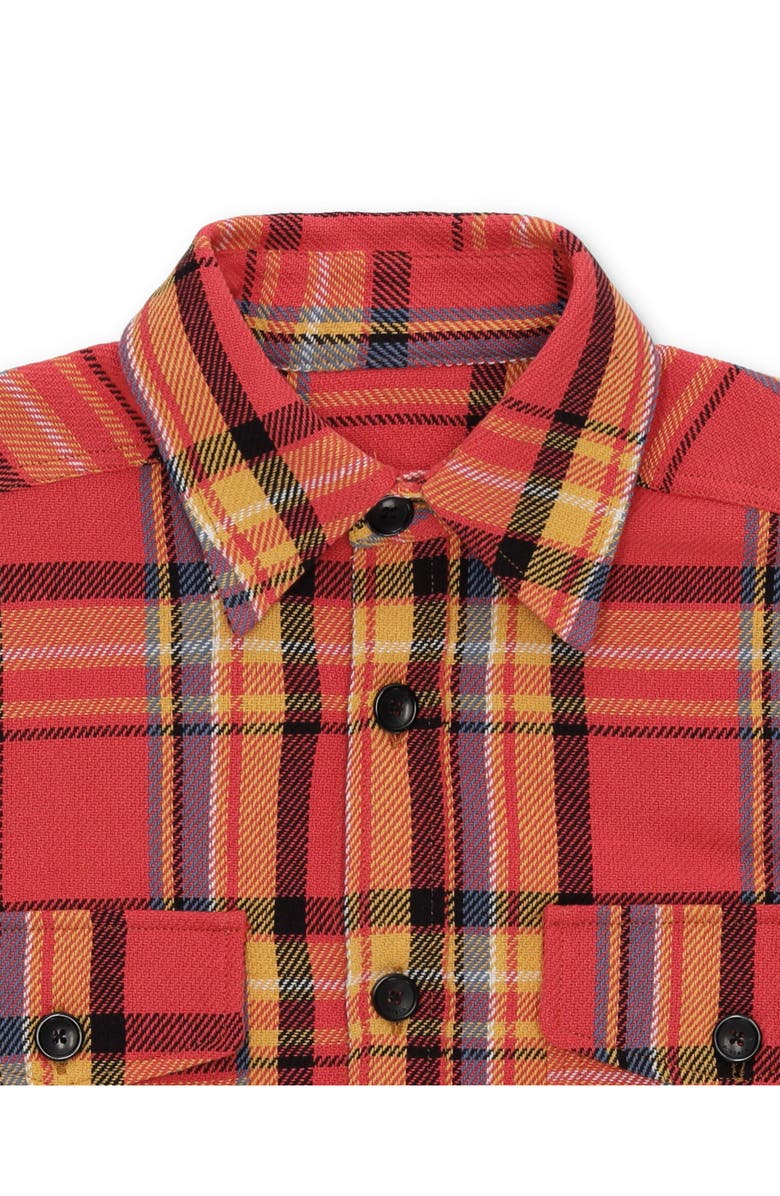 Fortela Kenny Cotton Check Overshirt, Alternate, color, Red
