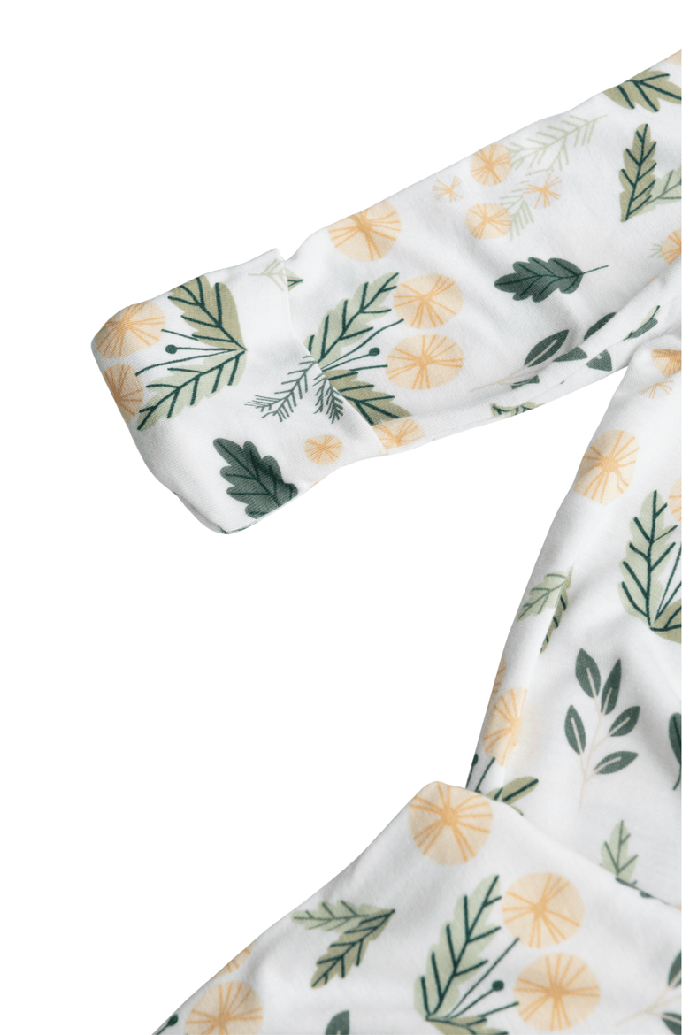Zip Up Baby Pajamas, Alternate, color, Honey Dandelion