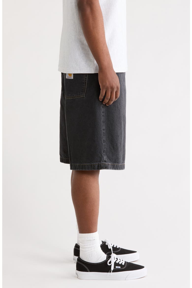 Brandon Stonewashed Loose Fit Denim Shorts, Alternate, color, BLACK (STONE WASHED)