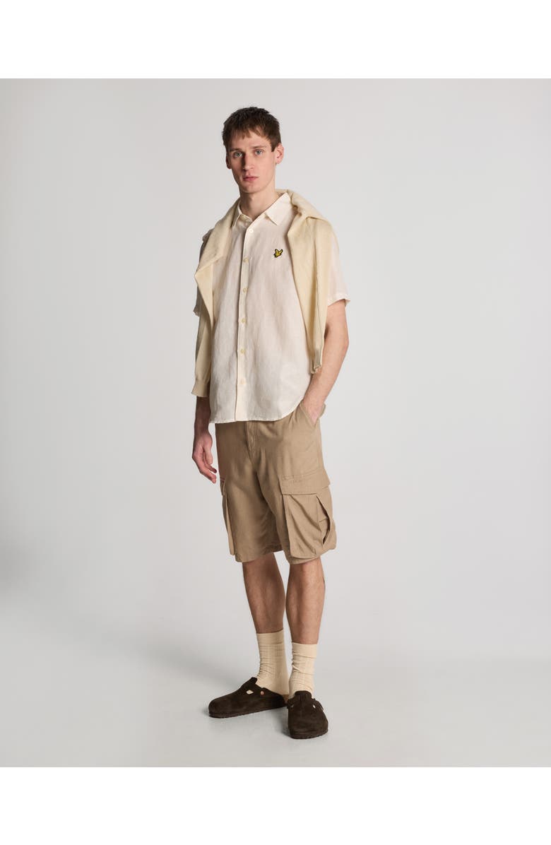 Lyle & Scott Hemp Short Sleeve Shirt, Alternate, color, Natural