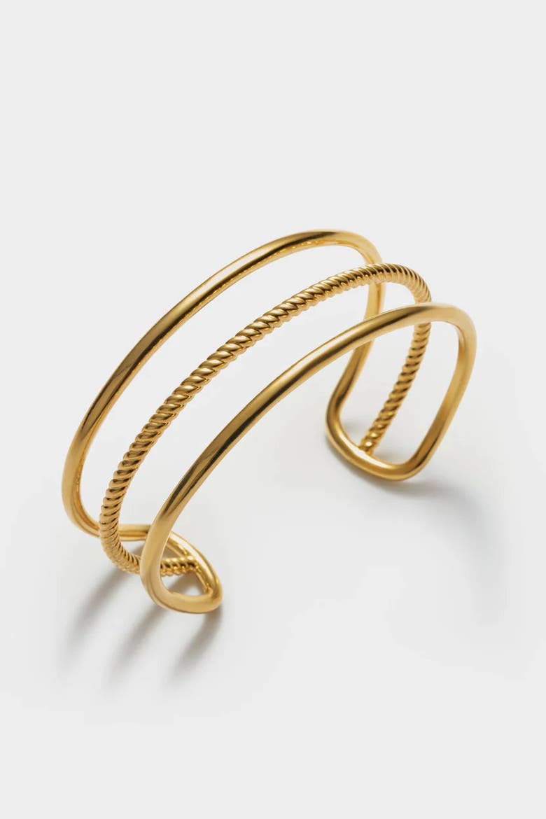 Laia Waterproof Gold Bangle, Alternate, color, Gold