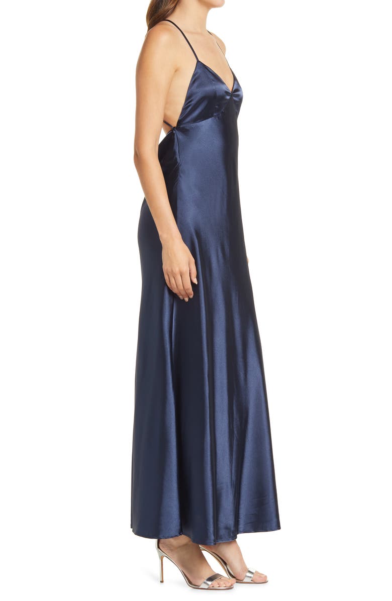 Lulus One Last Glance Satin Evening Gown, Alternate, color, 