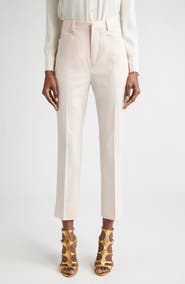 TOM FORD Wool Stretch Grain de Poudre Tailored Pants