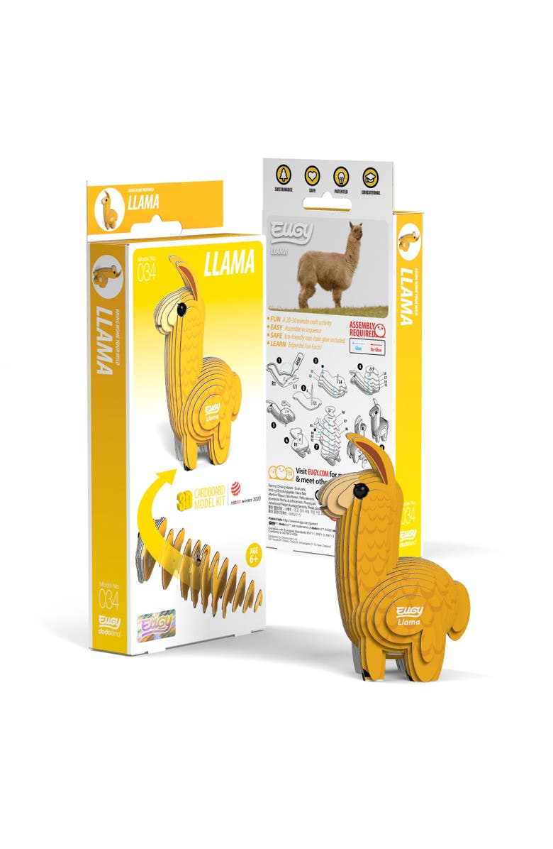 Eugy Puzzles Llama 3D Puzzle, Main, color, NO COLOR