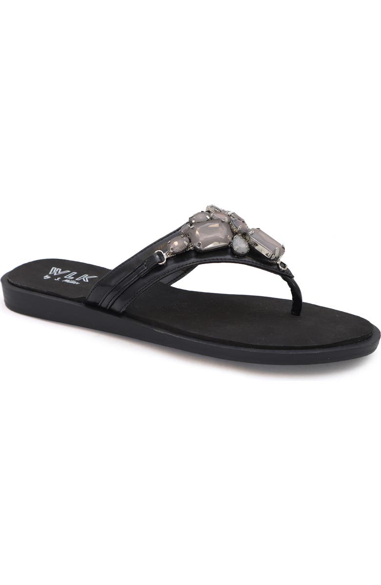 WLK by S. Miller Myles Embellished Sandal, Main, color, Black