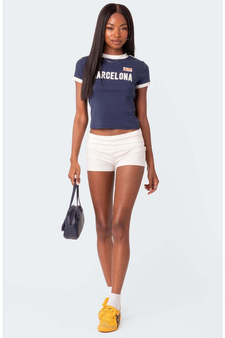Foldover Shorts, Alternate, color, WHITE